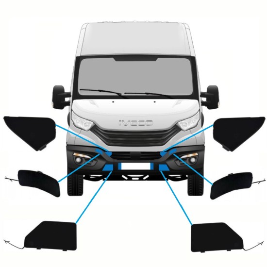 Capace bară față pentru Iveco Daily 2014-2016 / Set 10292