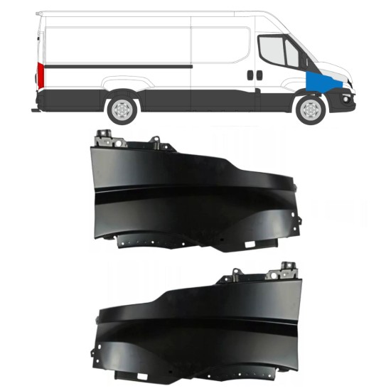 Aripă față pentru Iveco Daily 2014-2019 / Stânga+Dreapta / Set 16156