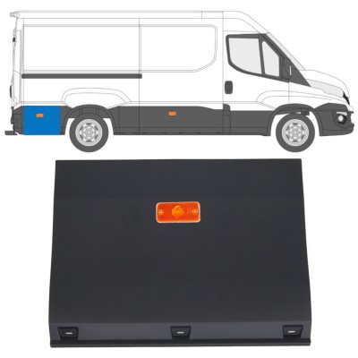 Bandou lateral spate din spatele roții cu lampă pentru Iveco Daily 2014-2019 / Stânga = Dreapta (simetric) / Set 16763