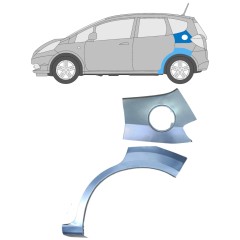 Kit reparație / orificiu rezervor combustibil + aripă spate pentru Honda Jazz 2008-2015 / Stânga / Set 12618