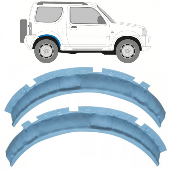 Reparație aripă spate pentru Suzuki Jimny 1998-2018 / Stânga+Dreapta / Set 10232