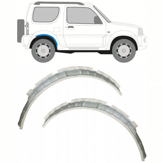 Reparație aripă spate pentru Suzuki Jimny 1998-2018 / Stânga+Dreapta / Set 10232