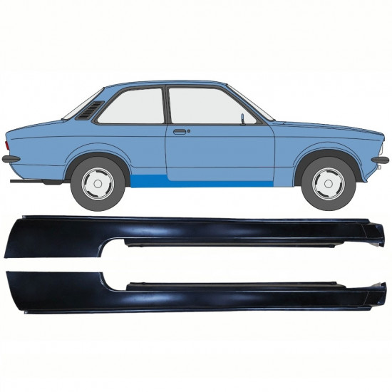 Reparație prag pentru Opel Kadett C 1973-1979 / Set 11078