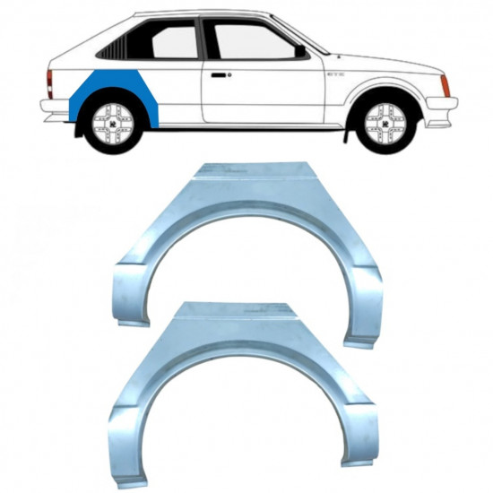 Reparație aripă spate pentru Opel Kadett D 1979-1984 / Stânga+Dreapta / Set 10638