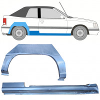 Reparație prag + aripă spate pentru Opel Kadett E 1987-1993  CABRIO / Dreapta / Set 12583