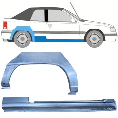 Reparație prag + aripă spate pentru Opel Kadett E Astra 1984-1993 / Dreapta / CABRIO / Set 12583
