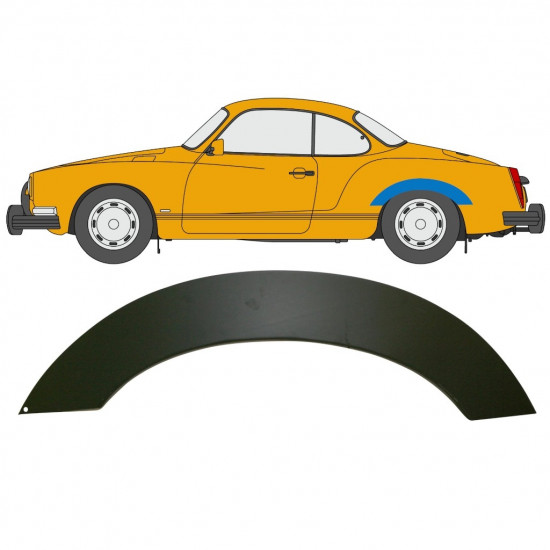 VW Karman Ghia 1955-1974 Segment reparație aripă spate / Stânga