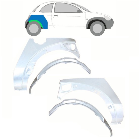 Reparație aripă spate interior + exterior pentru Ford KA 1996-2008 / Set 10777