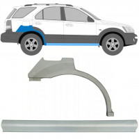 Reparație prag + aripă spate pentru Kia Sorento 2002-2009 / Dreapta / Set 10079