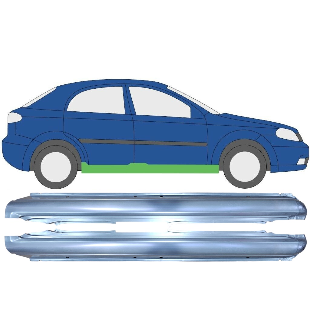 Prag Complet Pentru Chevrolet Lacetti 2003-2009 / Stânga+Dreapta / Set 9458