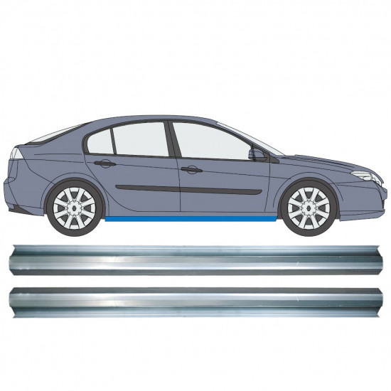 Reparație prag pentru Renault Laguna III 2008-2015 / Stânga = Dreapta (simetric) / Set 10556