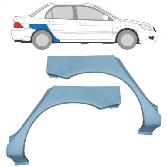 Reparație aripă spate pentru Mitsubishi Lancer 2003-2008 / Stânga+Dreapta / Set 9210