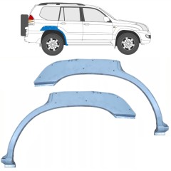 Reparație aripă spate cu găuri pentru Toyota Land Cruiser J120 2003-2010 / Stânga+Dreapta / Set 10214