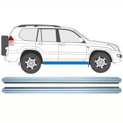 Reparație prag pentru Toyota Land Cruiser J120 2003-2010 / Stânga = Dreapta (simetric) / Set 10578