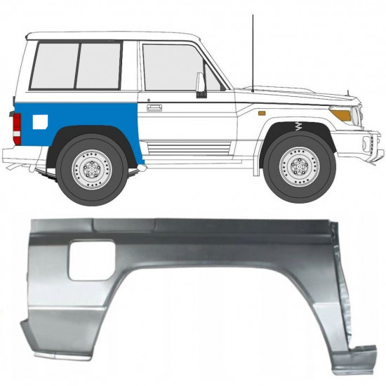 Reparație aripă spate pentru Toyota Land Cruiser 1984-1993 / Dreapta 7056