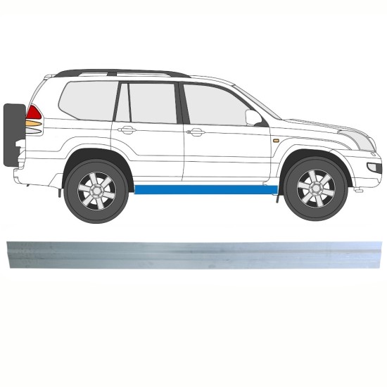 Reparație prag interior pentru Toyota Land Cruiser J120 2003-2010 / Stânga = Dreapta (simetric) 16130