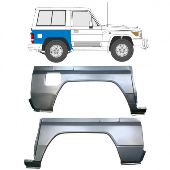 Reparație aripă spate pentru Toyota Land Cruiser 1984-1993 / Stânga+Dreapta / Set 9514