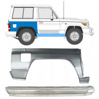 Reparație prag + aripă spate pentru Toyota Land Cruiser 1984-1993 / Dreapta / Set 11478