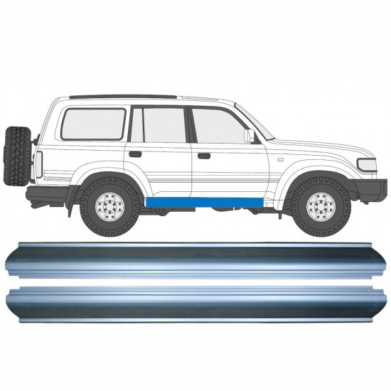 Reparație prag pentru Toyota Land Cruiser 1990-1996 / Stânga = Dreapta (simetric) / Set 10242