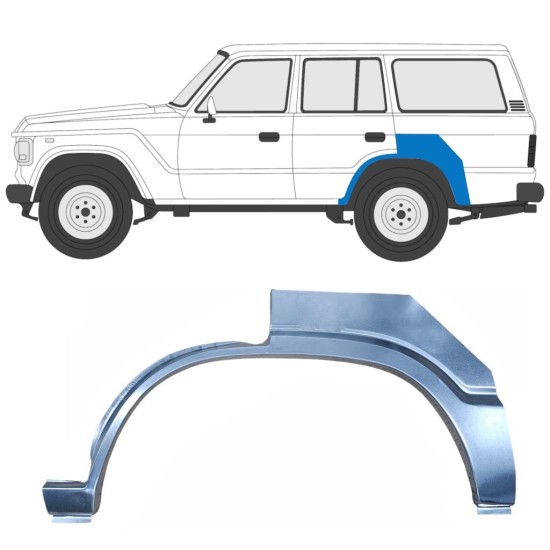 Reparație aripă spate pentru Toyota Land Cruiser J60 1980-1990 / Stânga 7061