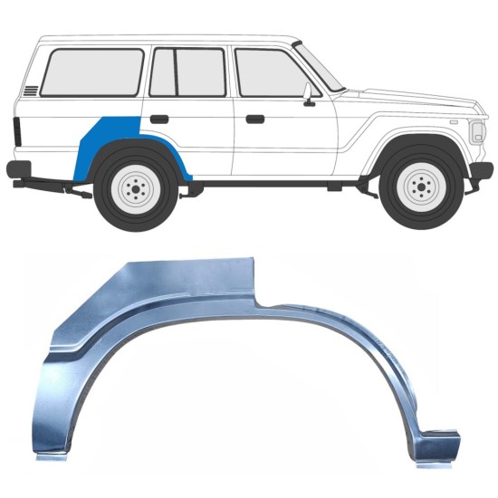 Reparație aripă spate pentru Toyota Land Cruiser J60 1980-1990 / Dreapta 7060