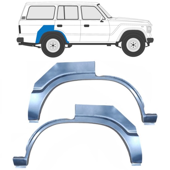 Reparație aripă spate pentru Toyota Land Cruiser J60 1980-1990 / Stânga+Dreapta / Set 16147