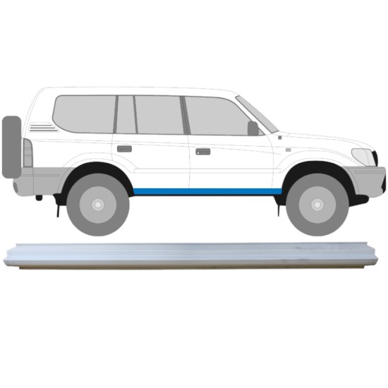 Reparație prag pentru Toyota Land Cruiser J90 1996-2002 / Stânga = Dreapta (simetric) 14846 Reparație prag pentru Toyota Land Cruiser J90 1996-2002 / Stânga = Dreapta (simetric) 14846