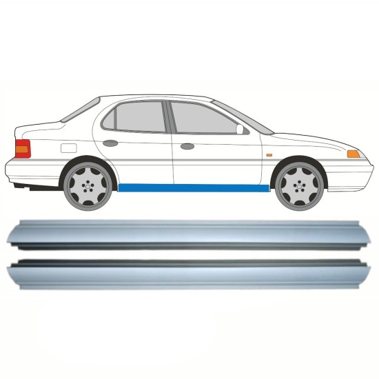 Reparație prag pentru Hyundai Lantra 1990-1995 / Stânga = Dreapta (simetric) / Set 10322