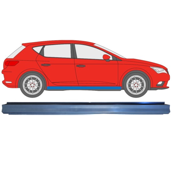 Reparație prag interior pentru Seat Leon 2012-2020 / Stânga = Dreapta (simetric) 16985