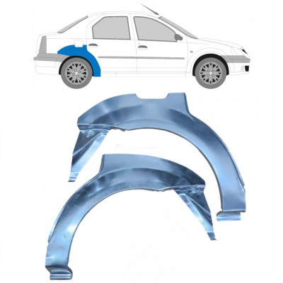 Reparație aripă spate pentru Dacia Logan 2004-2009 / Stânga+Dreapta / Set 9632