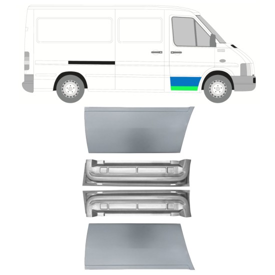 Panou de reparație ușă față interior + exterior pentru Volkswagen LT 1996-2005 / Stânga+Dreapta 16568