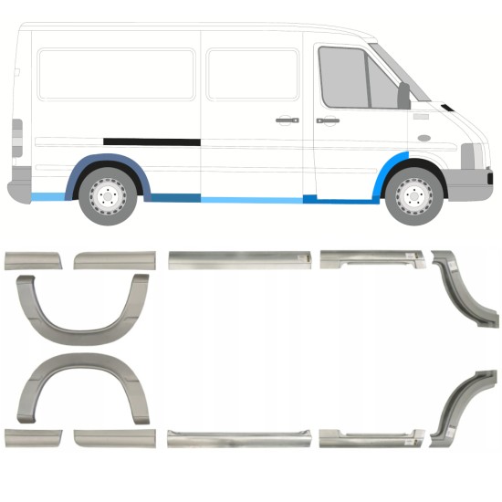 Set panouri de reparare pentru Volkswagen LT 1996-2005 / Stânga+Dreapta / 14388