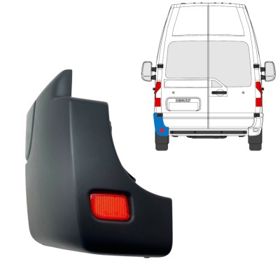 Colț bară spate + lampă reflectorizantă pentru Nissan NV400 2010- / Stânga 17251