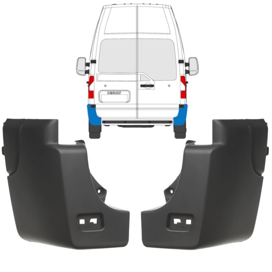 Colț bară spate pentru Renault Master 2010-2024 / Stânga+Dreapta / Set 17238