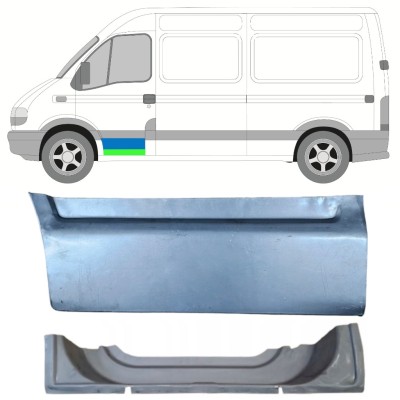 Panou de reparație ușă față interior + exterior pentru Nissan Interstar 2002-2010 / Stânga 16881