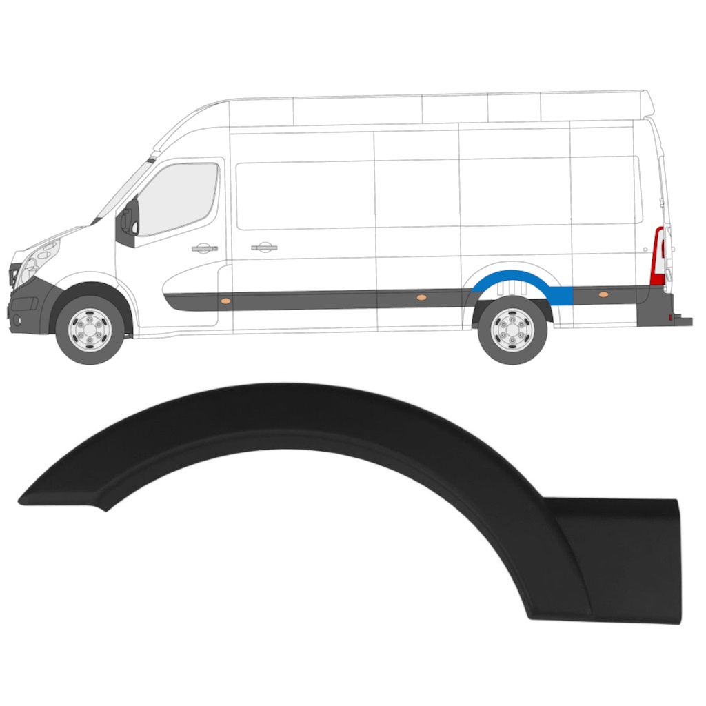 Bandou Lateral Pentru Renault Master 2010- / Stânga 10915