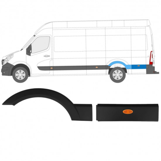 RENAULT MASTER 2010- PANOU LATERAL EXTRA LUNG / A STABILIT / STÂNGA