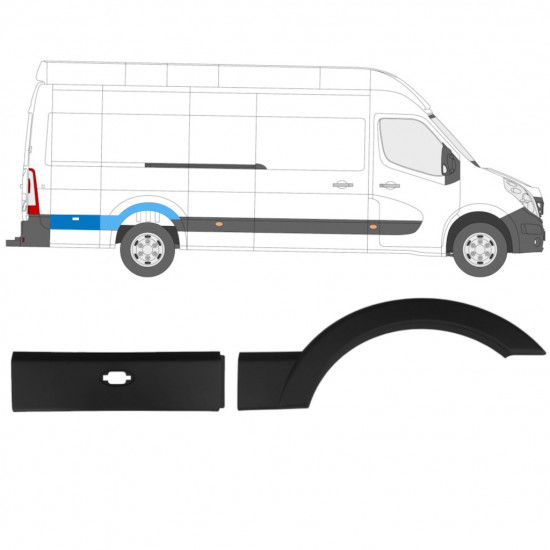 RENAULT MASTER 2010- PANOU LATERAL EXTRA LUNG / A STABILIT / DREAPTA