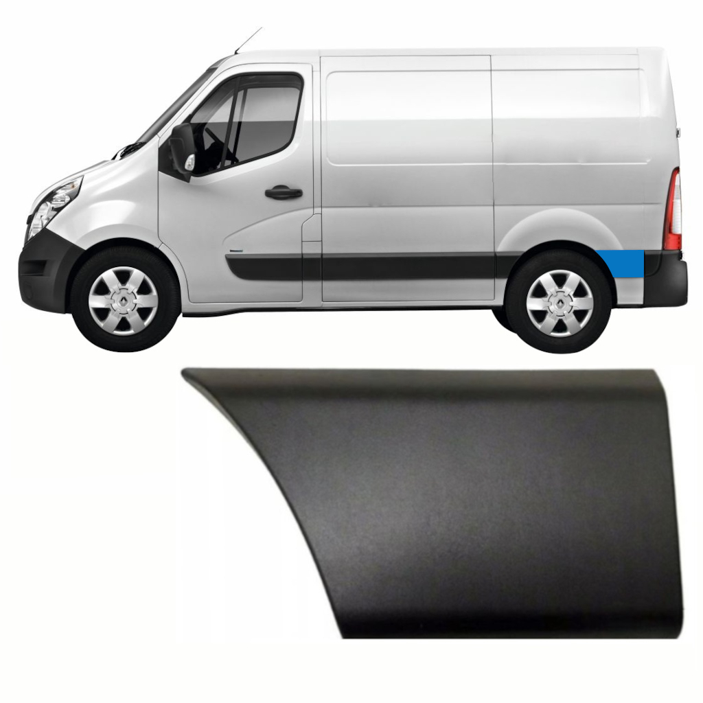 Bandou lateral spate din spatele roții pentru Renault Master 2010- / SWB / Stânga /  8708