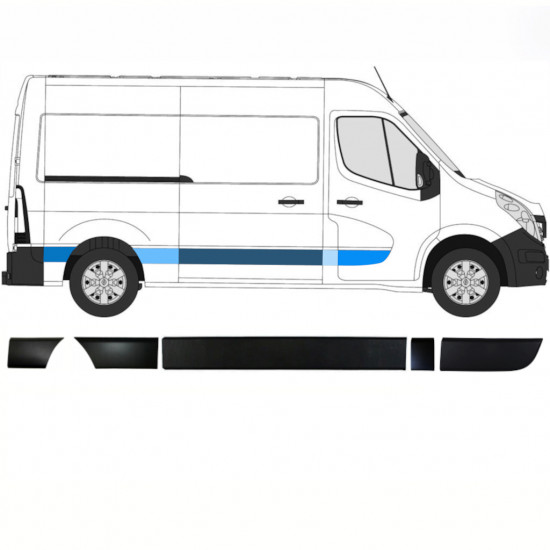 RENAULT MASTER OPEL MOVANO NV 400 2010- ORNAMENTE DIN PLASTIC PENTRU CAROSERIE A STABILIT / DREAPTA