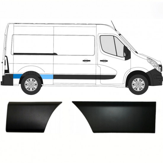 RENAULT MASTER OPEL MOVANO NV 400 2010- ORNAMENTE DIN PLASTIC PENTRU CAROSERIE A STABILIT DE DOI / DREAPTA