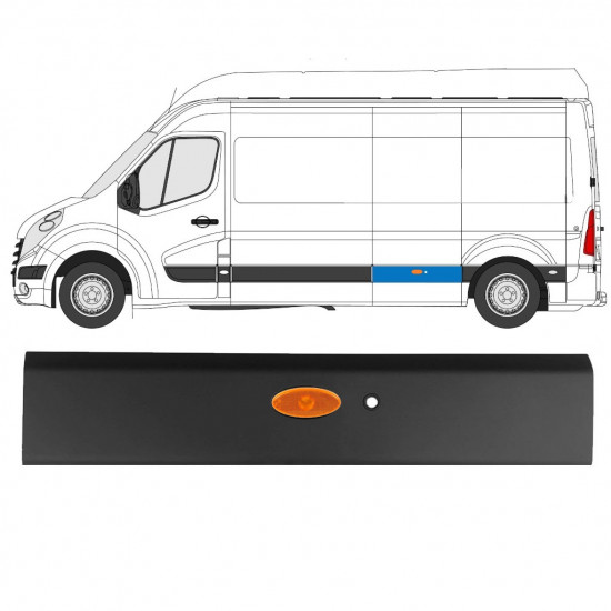 RENAULT MASTER 2010- PANOU LATERAL LUNG PDC CU LAMPĂĂ / STÂNGA