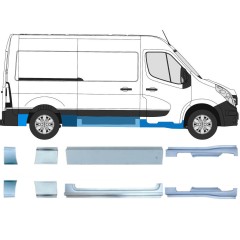 Set panouri de reparare pentru Nissan NV400 2010- / Stânga+Dreapta 15723