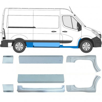 RENAULT MASTER 2010- AMPATAMENT SCURT PANOU DE REPARATII / A STABILIT / DREAPTA + STÂNGA