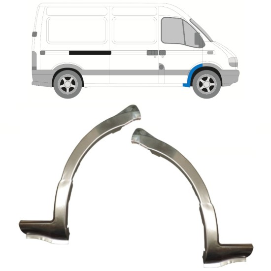 Reparație aripă față pentru Renault Master 1998-2010 / Stânga+Dreapta / Set 15356