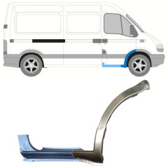 Reparație prag + aripă față pentru Opel Movano 1998-2010 / Dreapta 15370
