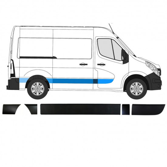 RENAULT MASTER OPEL MOVANO NV 400 2010- ORNAMENTE DIN PLASTIC PENTRU CAROSERIE A STABILIT / DREAPTA