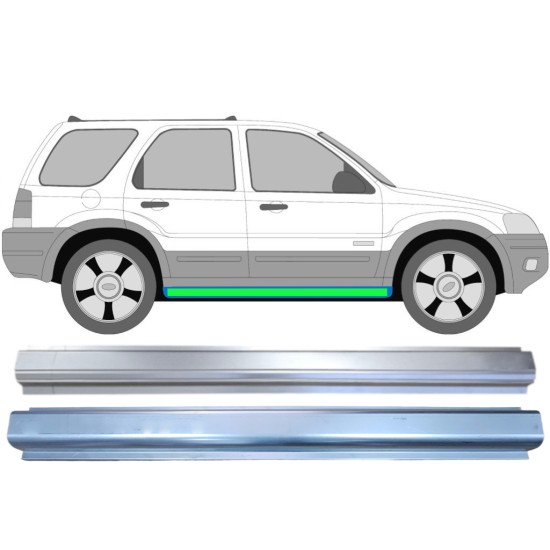 Reparație prag + reparație interior prag pentru Ford Maverick 2001-2008 / Stânga = Dreapta (simetric) / Set 14855 Reparație prag + reparație interior prag pentru Ford Maverick 2001-2008 / Stânga = Dreapta (simetric) / Set 14855