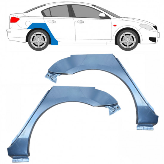 Reparație aripă spate pentru Mazda 3 BK 2003-2009 / Stânga+Dreapta / Set 10604