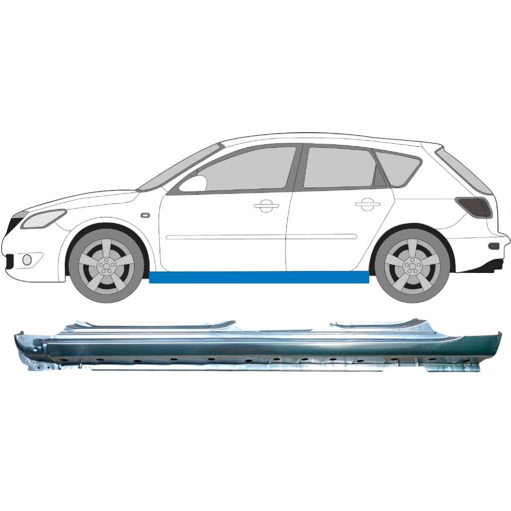 Prag complet pentru Mazda 3 2003-2009 / Stânga 6683